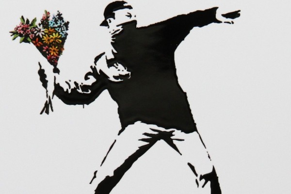 banksy flower thrower